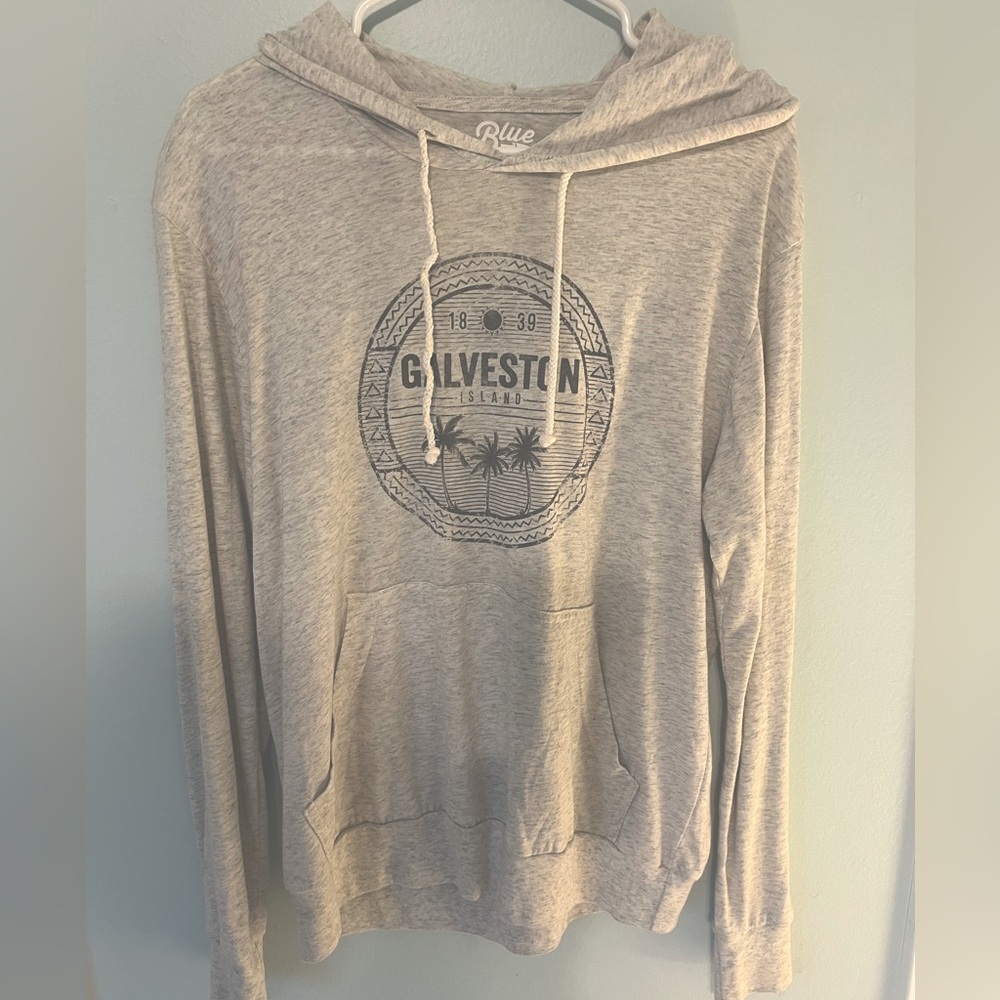 Women’s Galveston Gray Hoodie Sweatshirt, size S